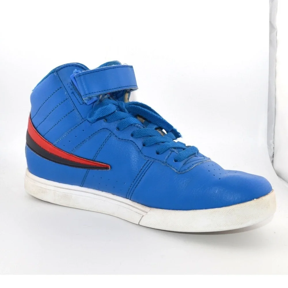 Fila‎ High Top Sneakers Casual Everyday Summer Blue Red Youth Size 7 Shoes Bold